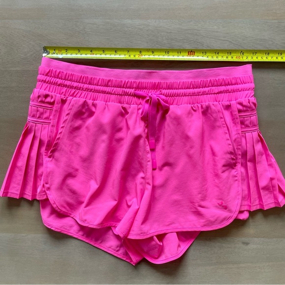 Women's JoyLab Hot Pink High-Rise Pleated Side Athletic Shorts - Picture 9 of 10
